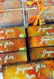 Tablette en chocolat joyeuse fête